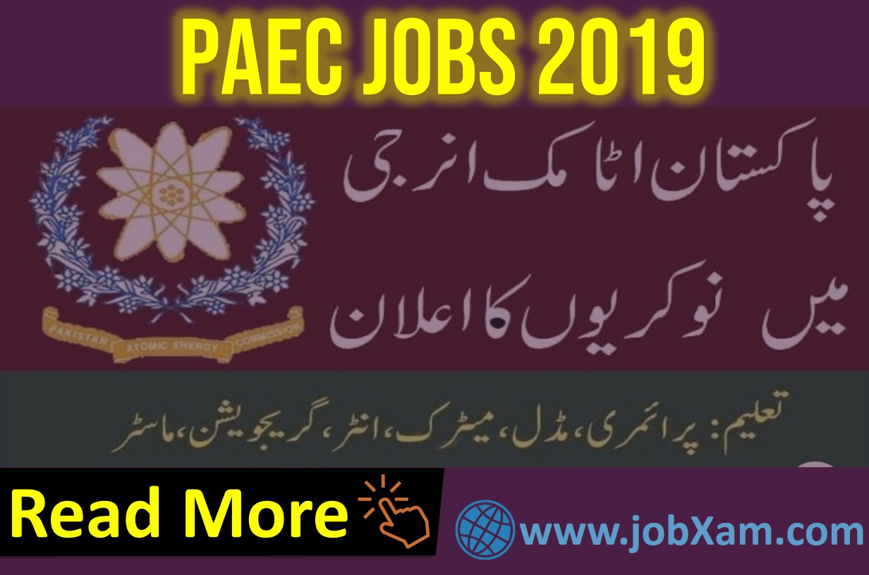 Pakistan Atomic Energy Commission PAEC Jobs November 2019 | Apply online