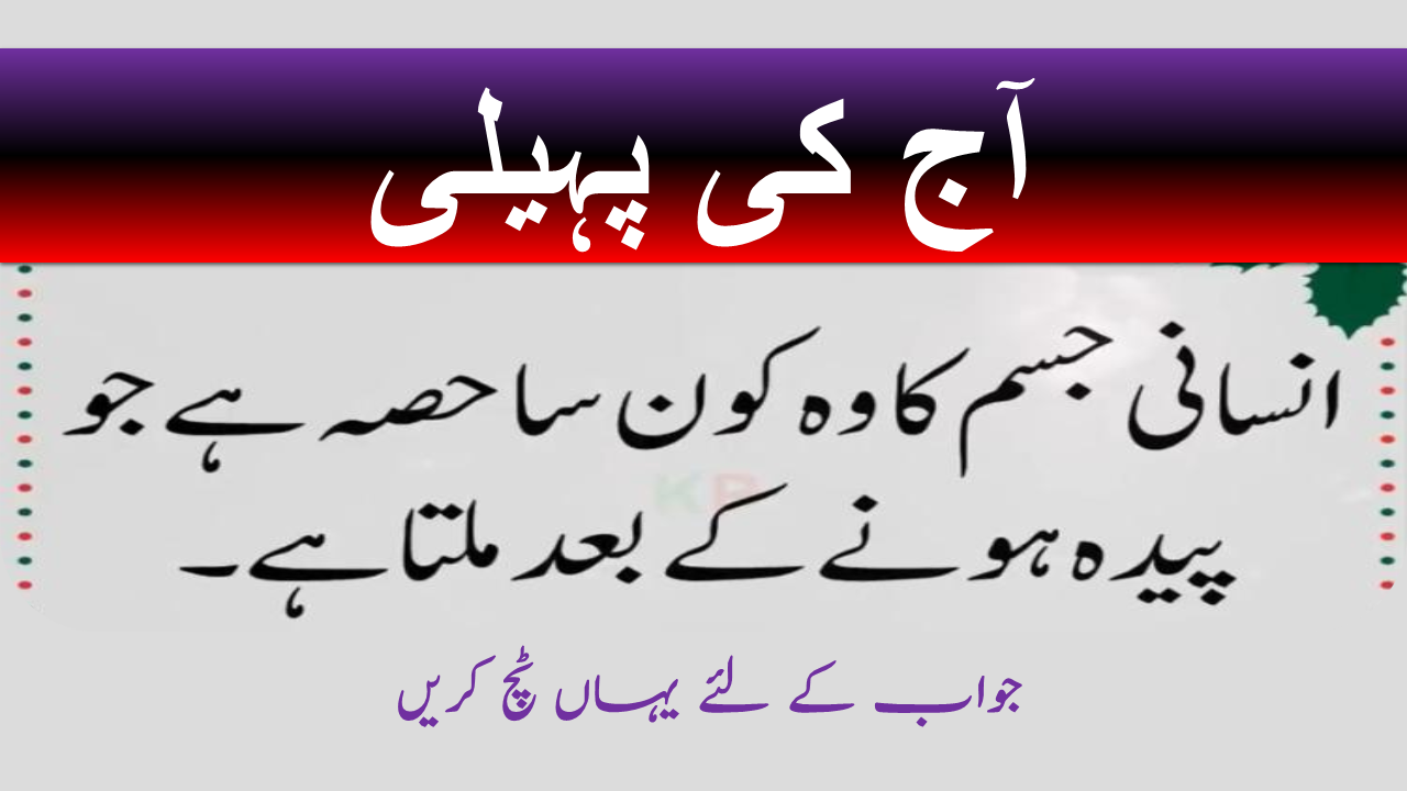 Urdu paheliyan with answer pdf